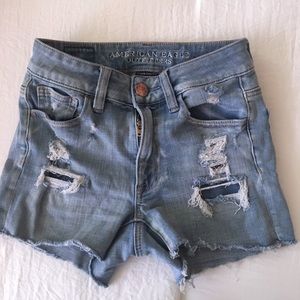 Super stretch ripped American Eagle shorts